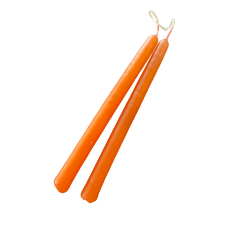 Candles Strung Pair Orange